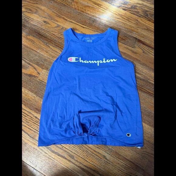 Champion Girls Large Blue Athletic Tank Top - Picture 1 of 2